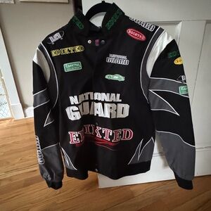 Edikted Black Gray Patchwork Bomber Jacket